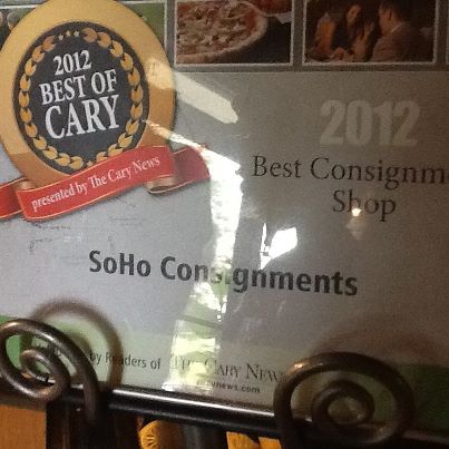 SOHO Consignment Furniture Store 2012 Best of Cary Award